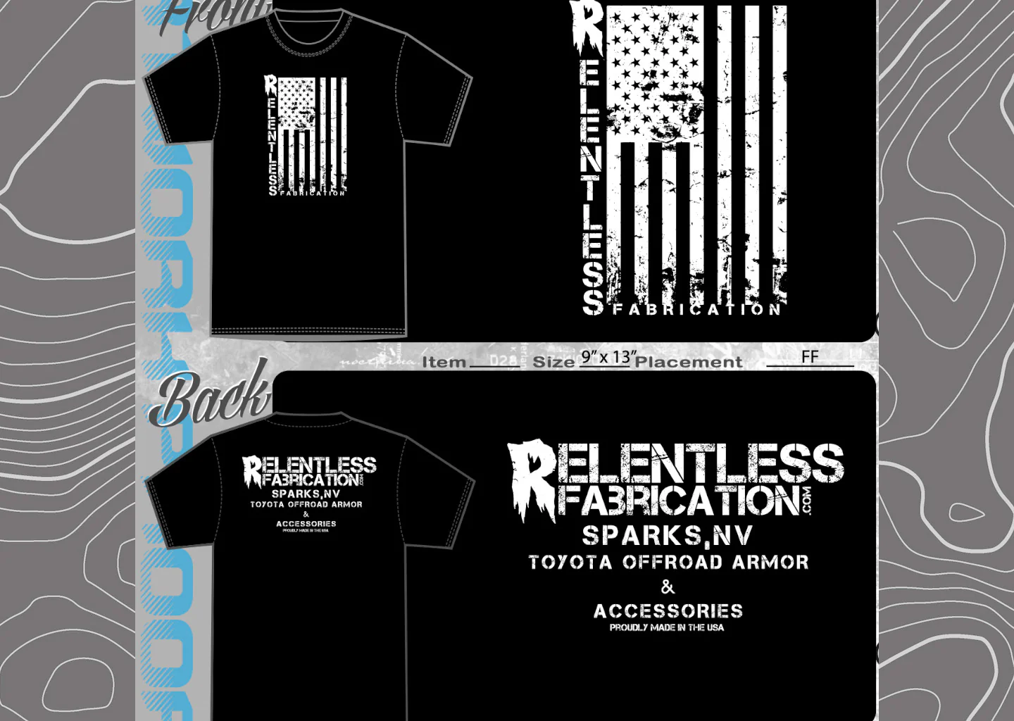 Relentless Fabrication Flag T-Shirts - Image 3
